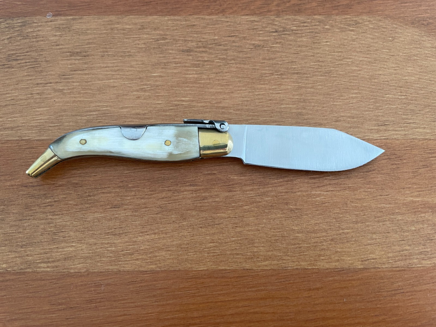 2.5” Celaya Spanish Navaja Teja Albacete Pocket Knife Bullhorn Scales