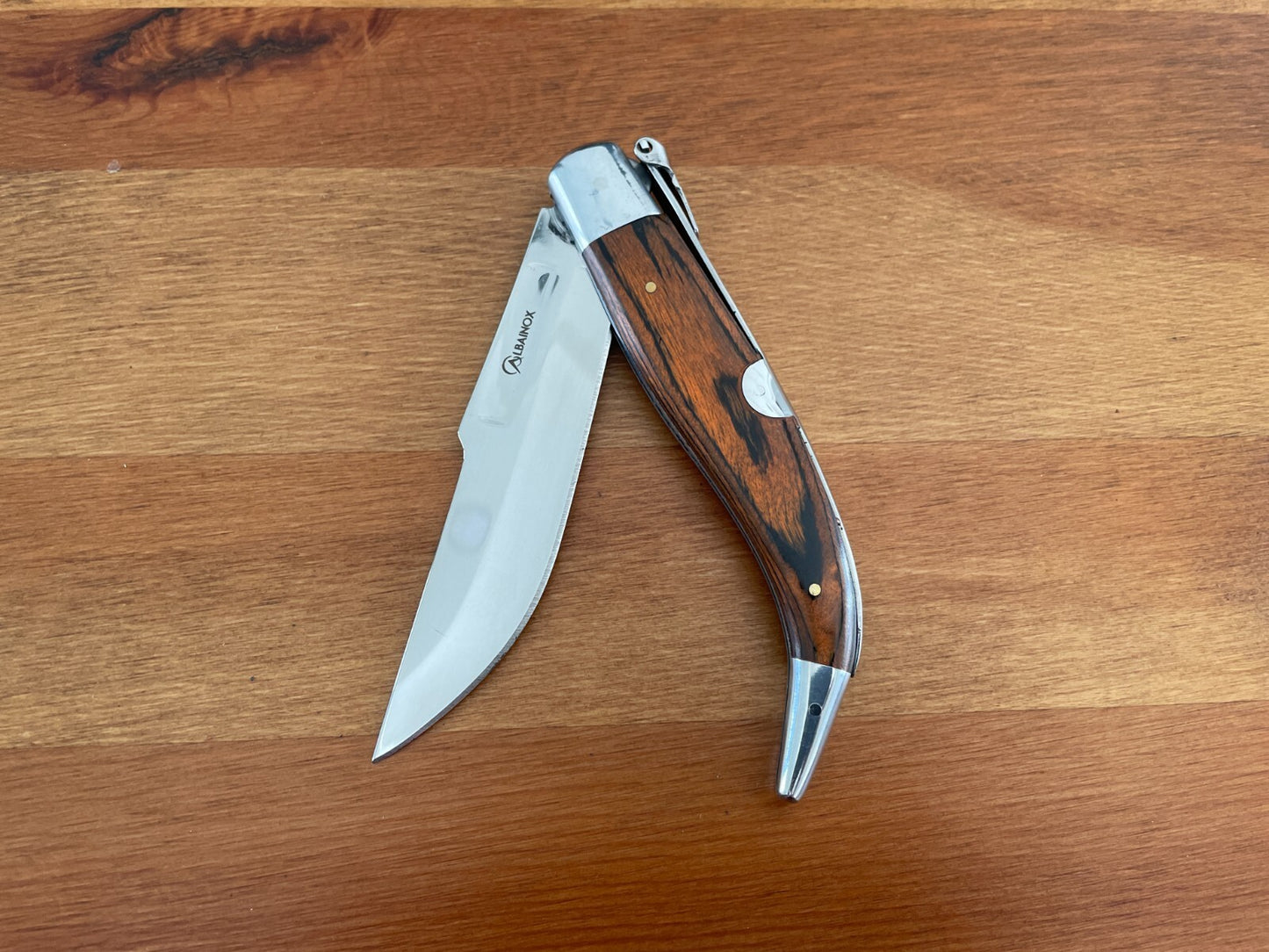 4.2” Spanish Navaja Teja Albacete Pocket Knife Red Stamina Scales - USA Seller