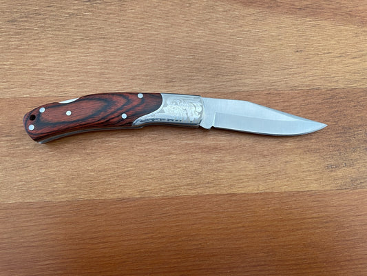 2.5" Small Folding Pocket Knife Bolsters Engraved Imported from Spain -US Seller