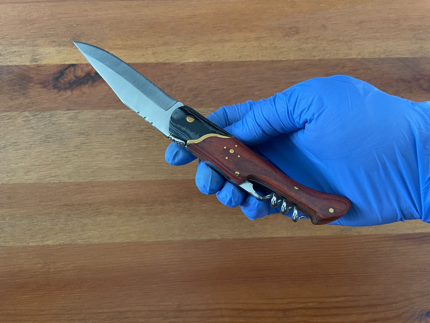 3.7” Navaja Laguiole Folding Pocket Knife Red Mikarta Handle Penknife Corkscrew