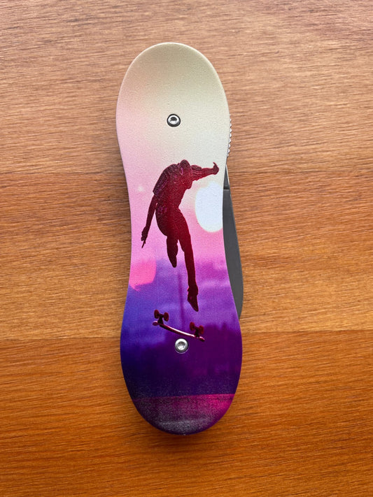 3.14 in. Navaja Skate Board Pocket Knife Bottle Opener Liner Lock From Spain