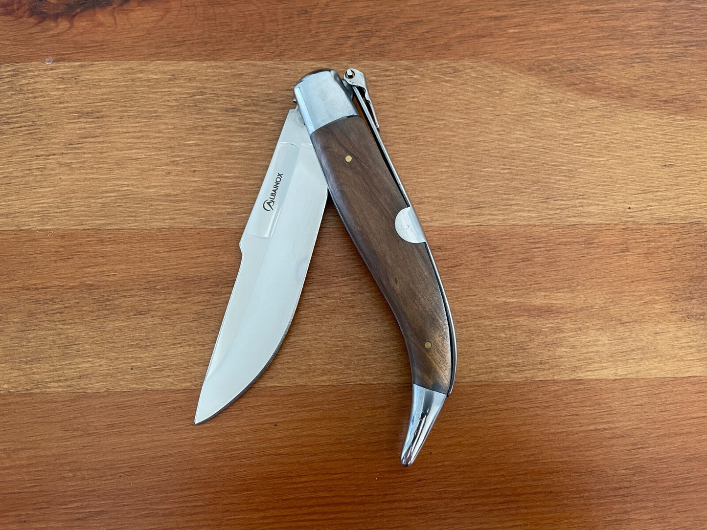 4.2" Spanish Navaja Teja Albacete Pocket Knife Olivo Wood Scales