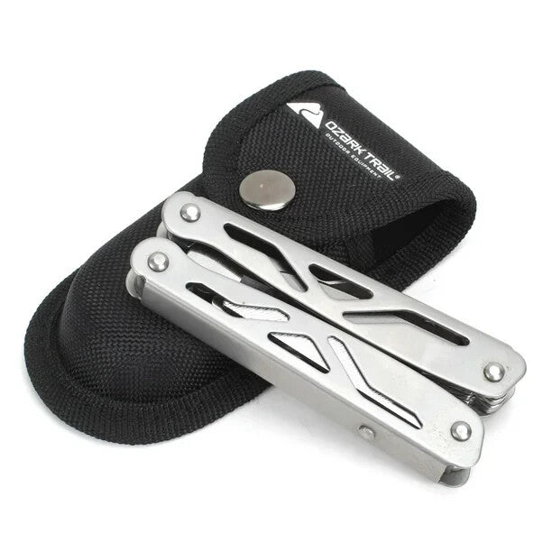 Camping Stainless Steel 12-In-1 Multi Tool with Sheath Included Ozark Trail