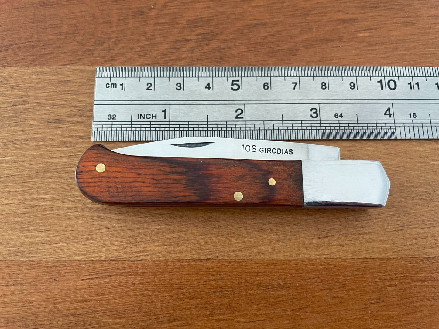 2.7" Cabritera Pocket Knife Spanish Navaja Red Stamina Wood Handle 108 Girodias