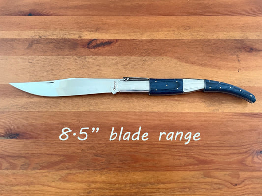 8.5" Arabian Style Navaja Folding Pocket Long Knife Blue Scales From Spain