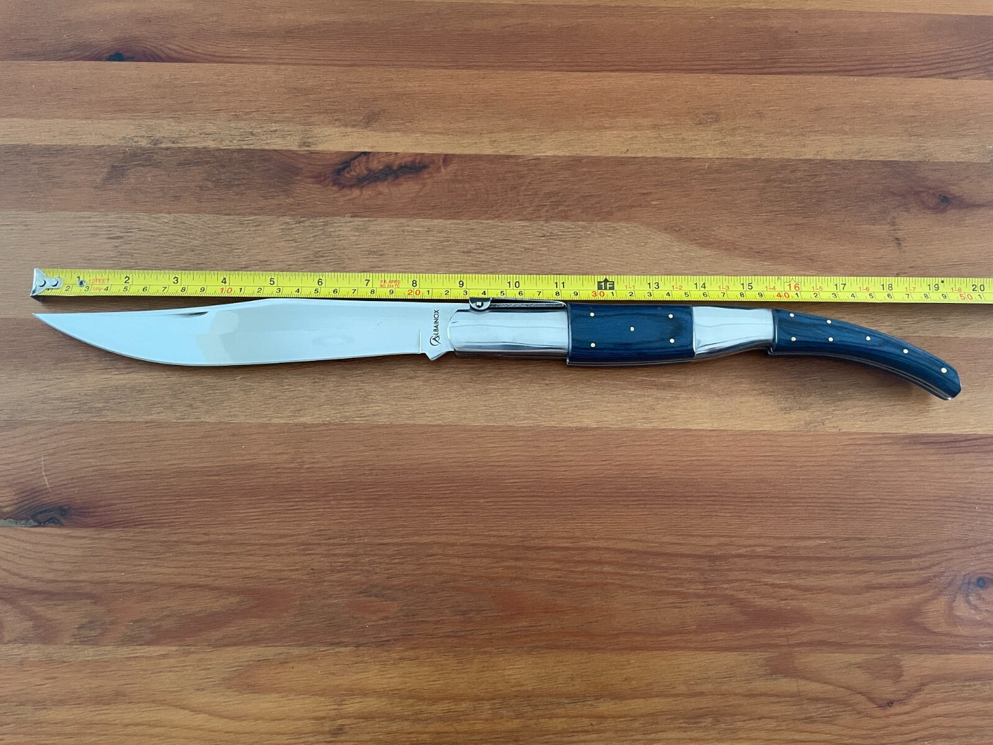 8.5" Arabian Style Navaja Folding Pocket Long Knife Blue Scales From Spain