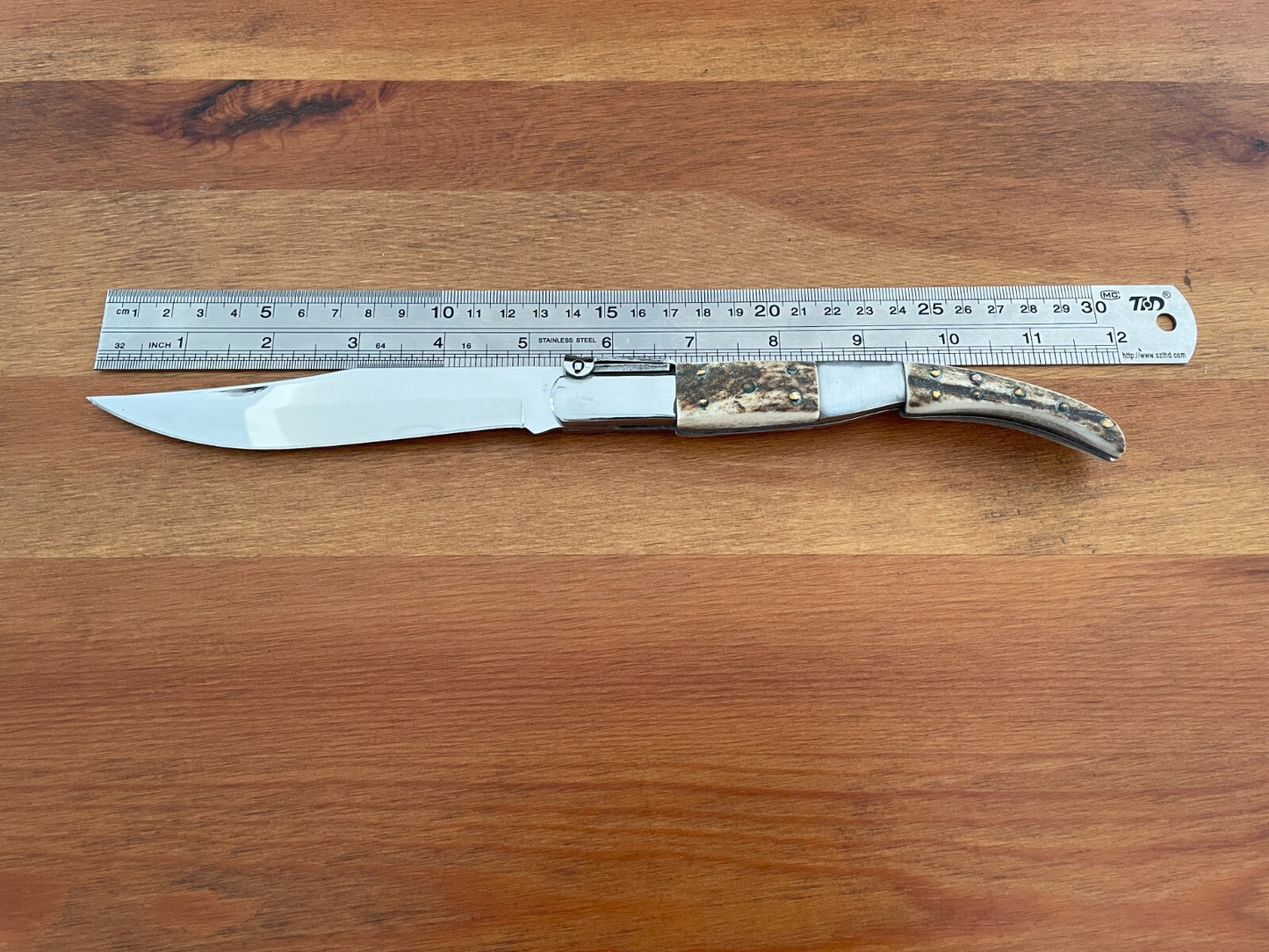 5.3" Arabian Folding Pocket Knife Real Deer Antler Scales Handmade in Spain