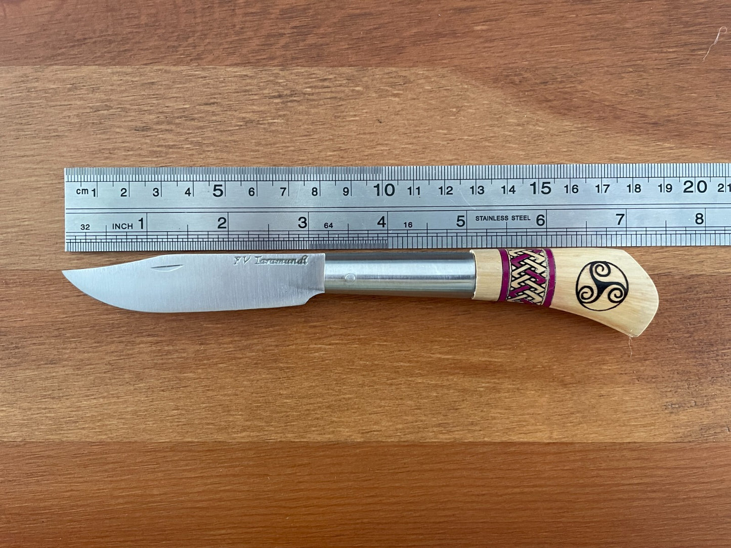 3.14" FV Taramundi Navaja Pocket Knife Made in Asturias Decorated Wood Handle