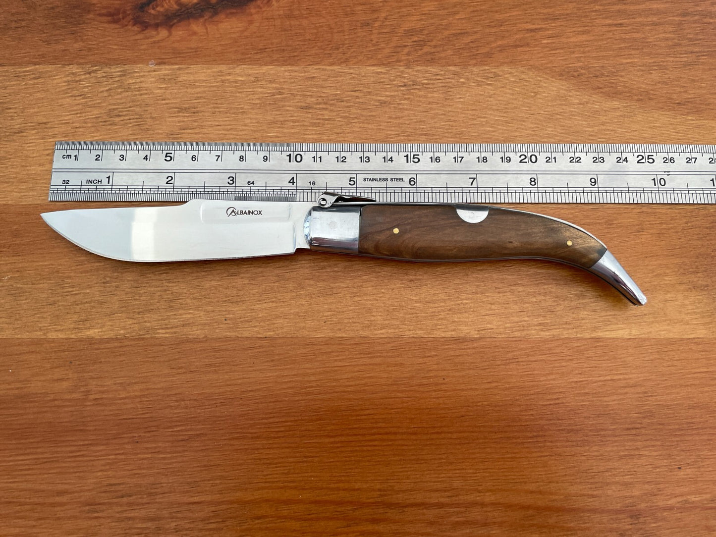 4.2" Spanish Navaja Teja Albacete Pocket Knife Olivo Wood Scales