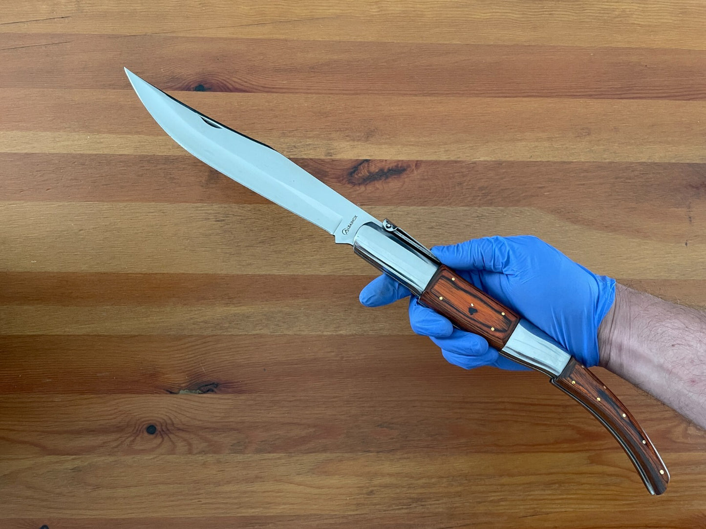8.5" Arabian Style Navaja Folding Pocket Long Knife Red Scales From Spain