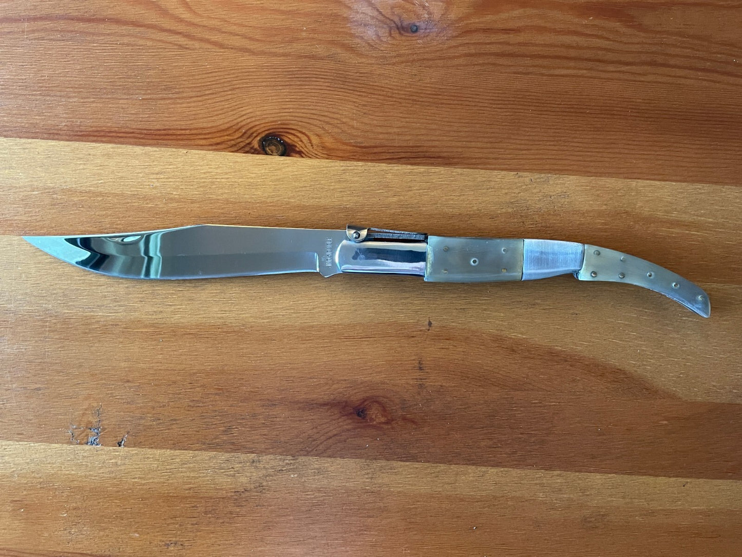 6.5" Arabian Style Navaja Folding Pocket Knife Bull Horn Scales Made in Spain