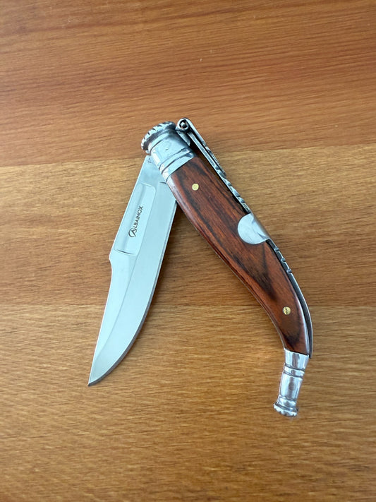 2.95” Spanish Navaja Teja Albacete Pocket Knife Red Stamina Wood Scales Spain