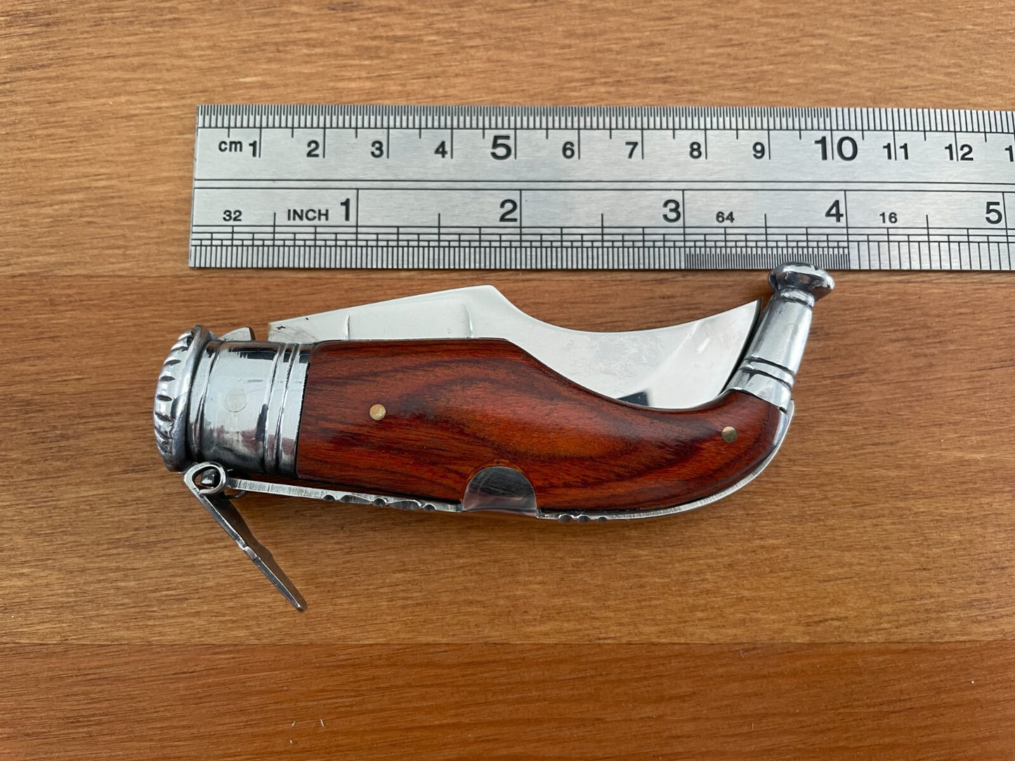 2.55” Spanish Navaja Capaora Pocket Knife Red Stamina Wood Scales - USA seller