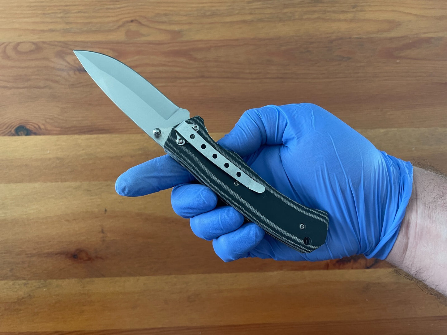 3.34" Stainless Steel Blade Tactical Knife Micarta Scales Pocket Clip