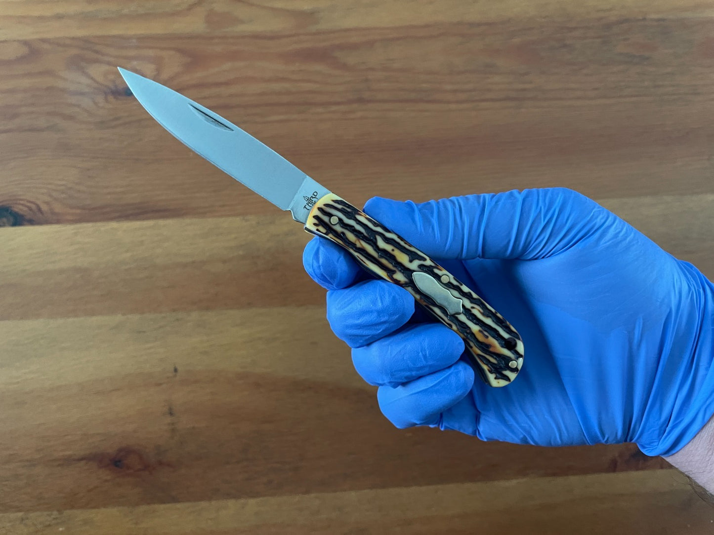 2.7" 420 Steel Blade Pocket Knife Small Navaja Deer Antler Imitation Scales