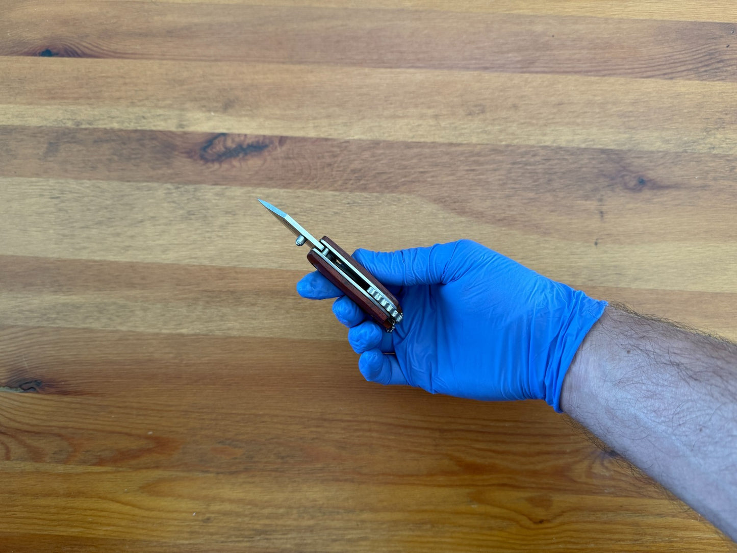 1.8" Blade Navaja Small Pocket Knife Stainless Wood Scales Liner Lock Keychain