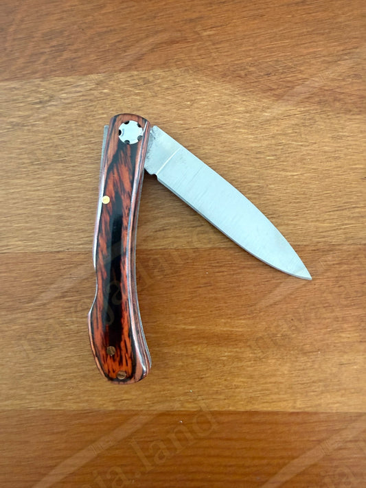 2.95” Joker Bretón Camping Folding Knife (Red Wood Handle) Handmade in Spain