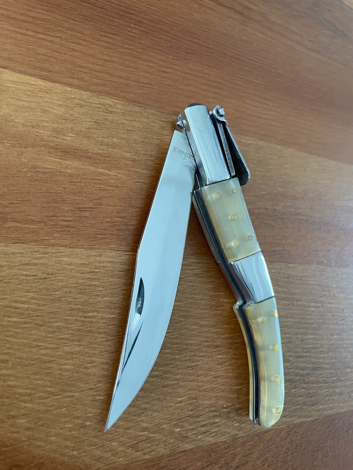 4" Arabian Style Navaja Folding Pocket Knife Bull Horn Scales Made in Spain