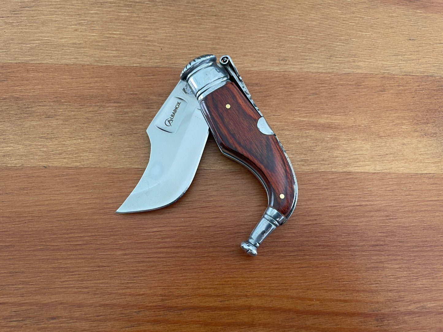 2.55” Spanish Navaja Capaora Pocket Knife Red Stamina Wood Scales - USA seller
