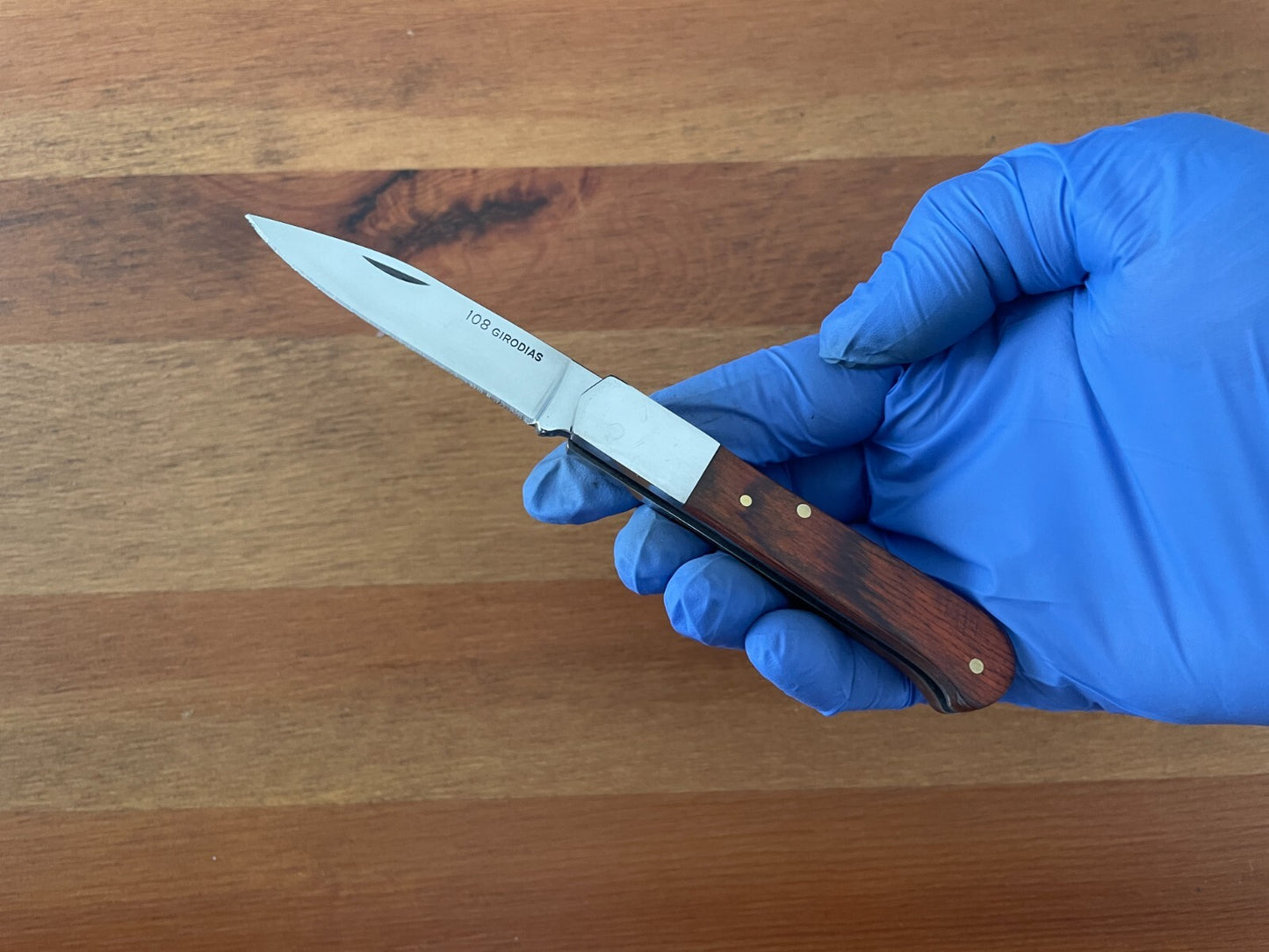 2.7" Cabritera Pocket Knife Spanish Navaja Red Stamina Wood Handle 108 Girodias