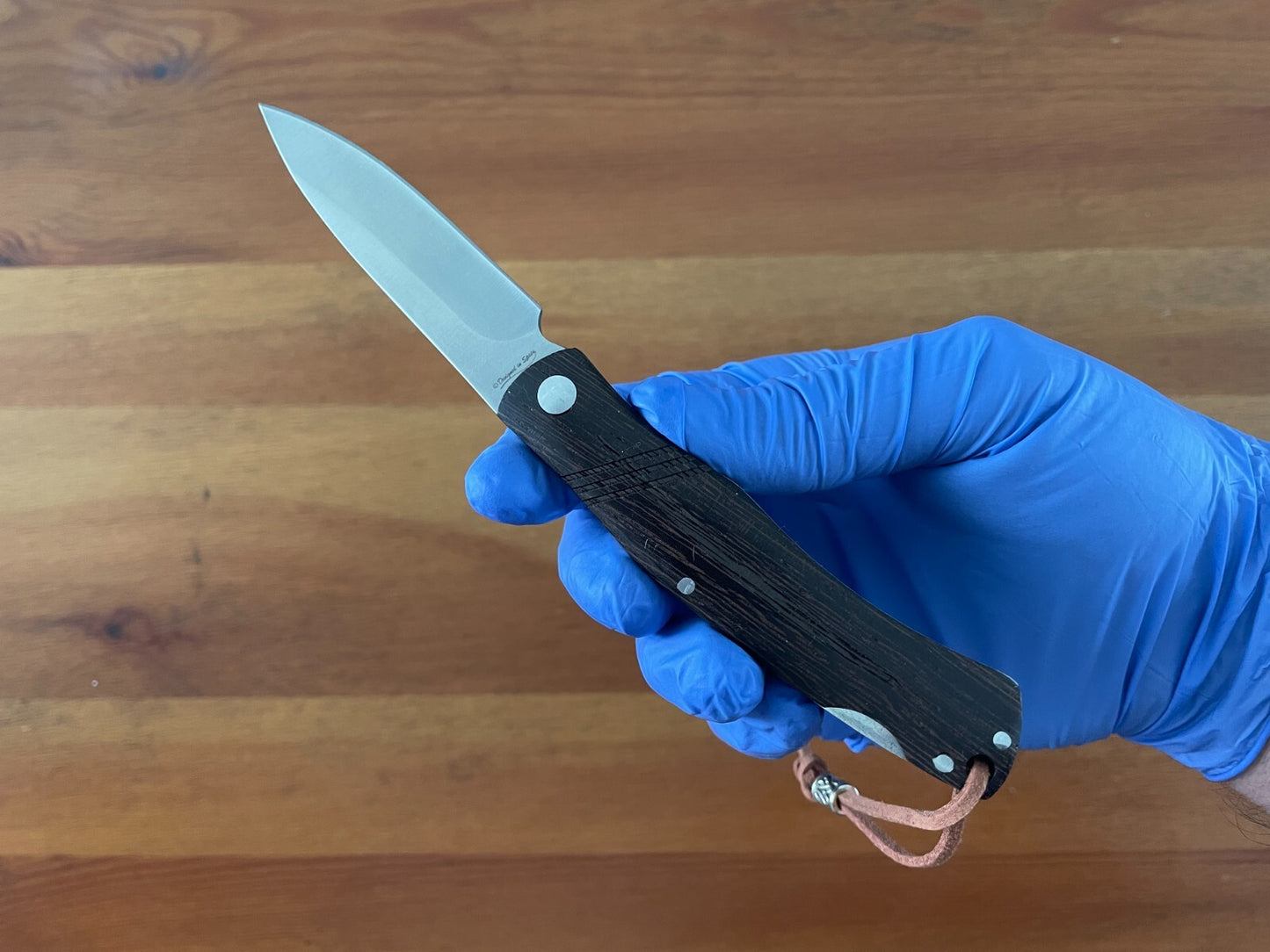 3.15" Stainless Steel Spanish Navaja Pocket Knife Wenge Wood Scales Well Built