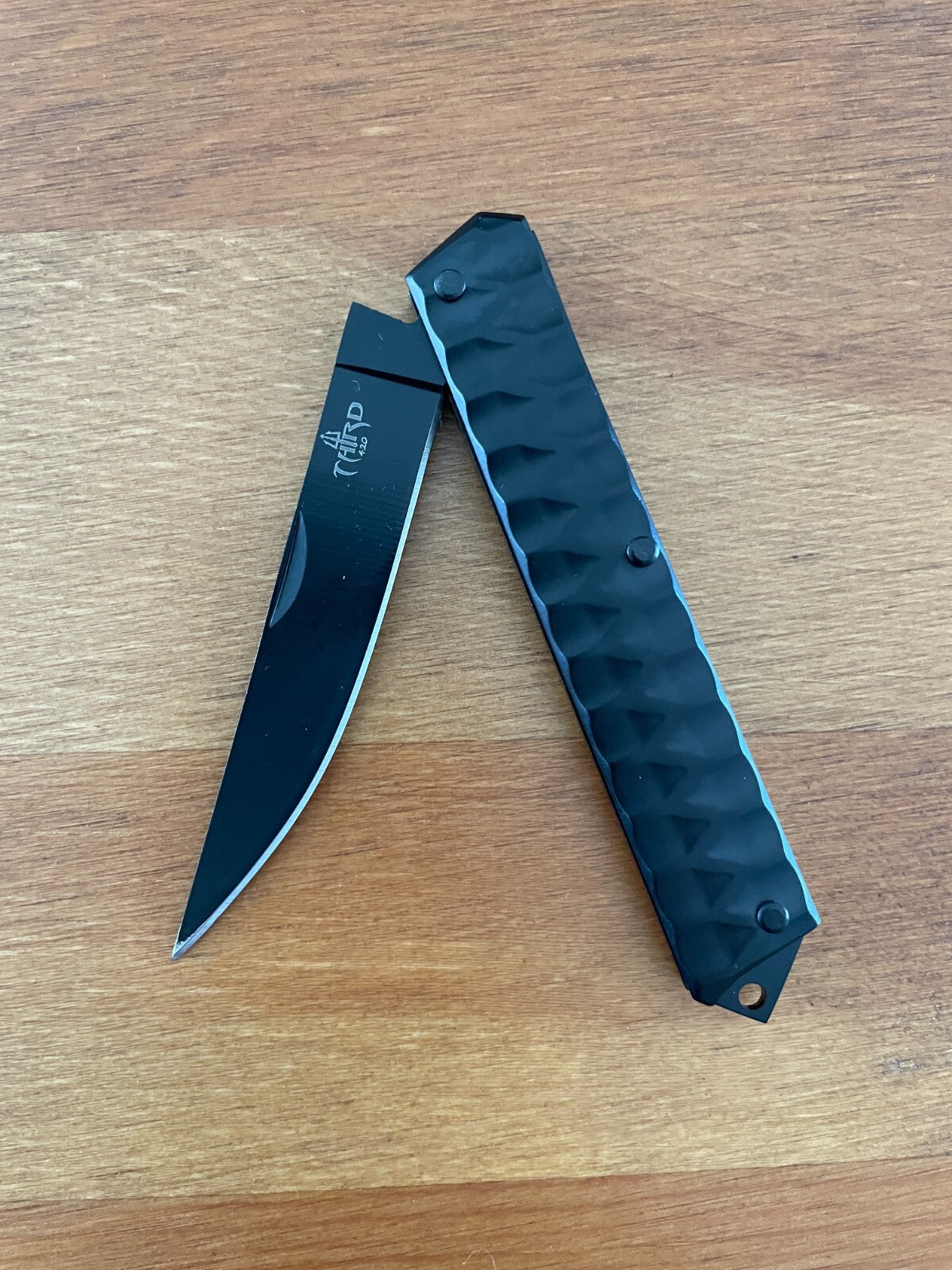 3" Tanto 420 Steel Navaja Folding Pocket Knife Black Steel Handle From Spain