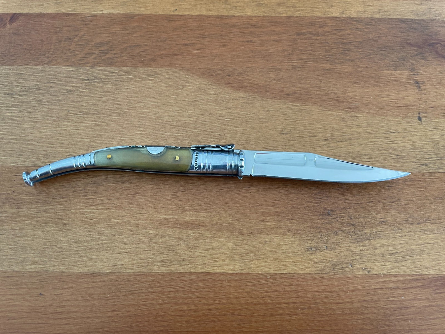 3.34” Spanish Navaja Serrana Folding Pocket Knife Bullhorn Handle - US Seller