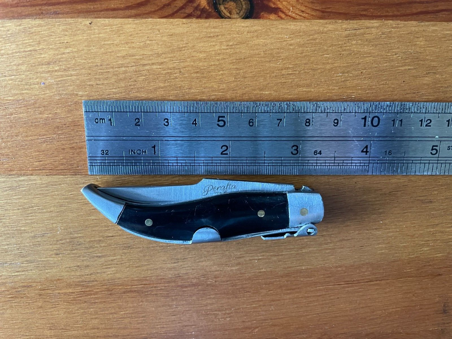 2.5” Spanish Navaja Teja Albacete Pocket Knife Buffalo Horn Scales - USA Seller
