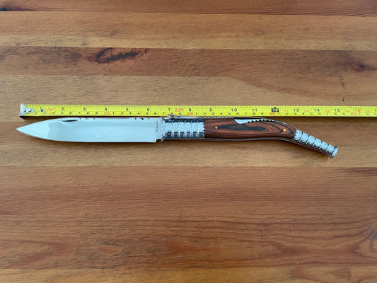 6.3 in. Spanish Navaja Folding Knife Red Wood Stamina Handle - US Seller