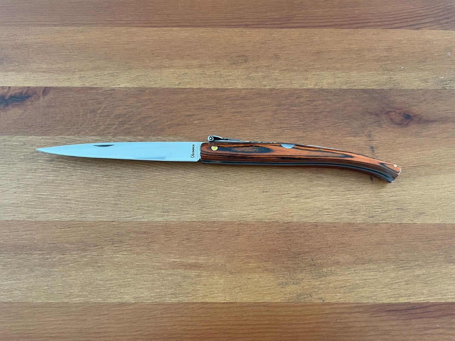 4.7 in. Estilete Spanish Navaja Pocket Knife Red Stamina Wood Handle