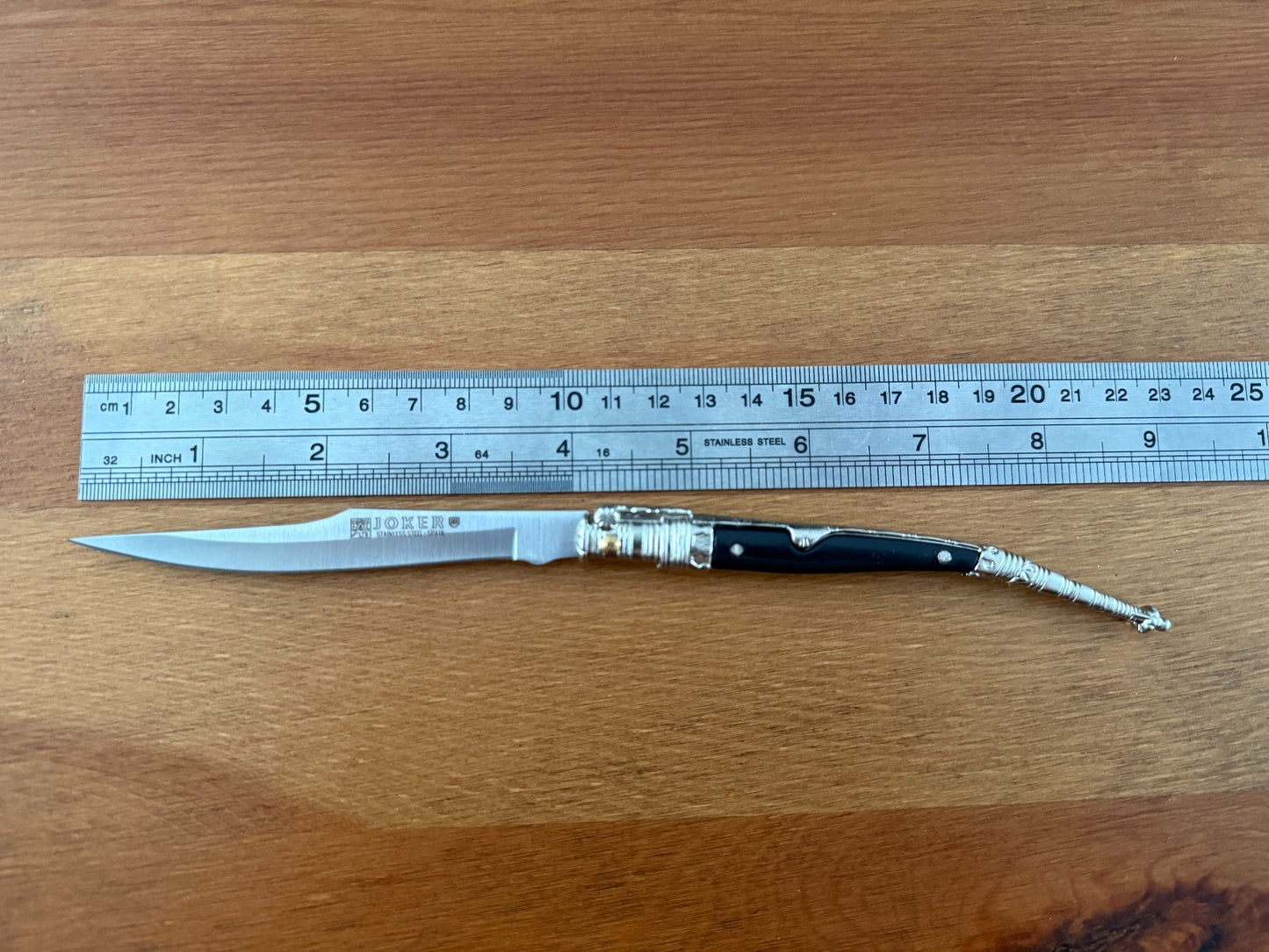 4.1” Albacete Navaja Joker Stiletto Knife Zamak Handle Handmade Slipjoint Spain