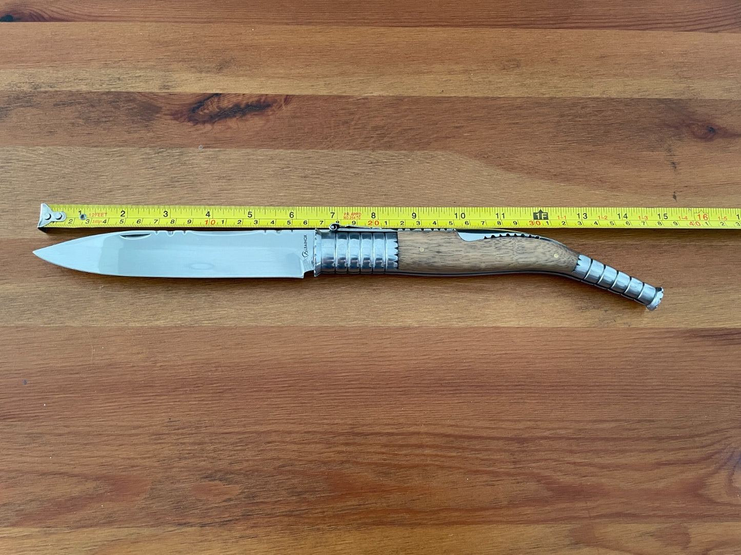 6.3 in. Spanish Navaja Folding Knife Zebra Wood Handle from Spain - US Seller