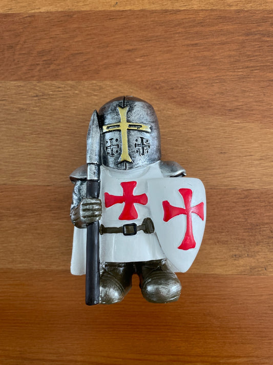 Decorative / Collectible Small Resin Figurine Templar Knight with Spear