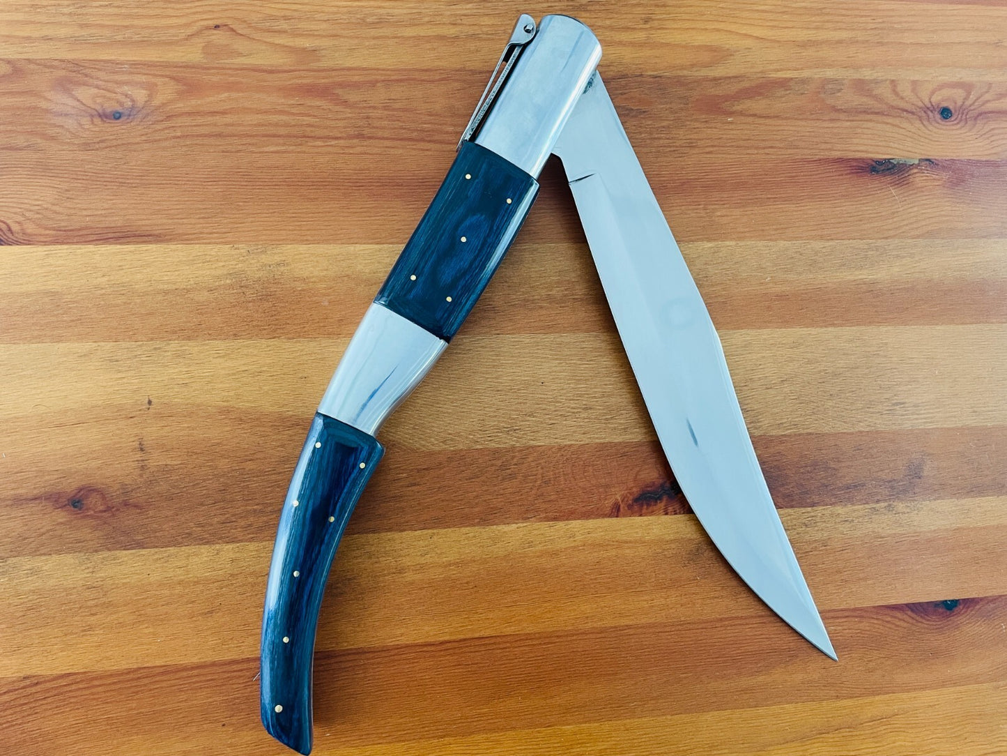 14" Gigantic Arabian Style Navaja Folding Knife Collectors Item Fully Functional