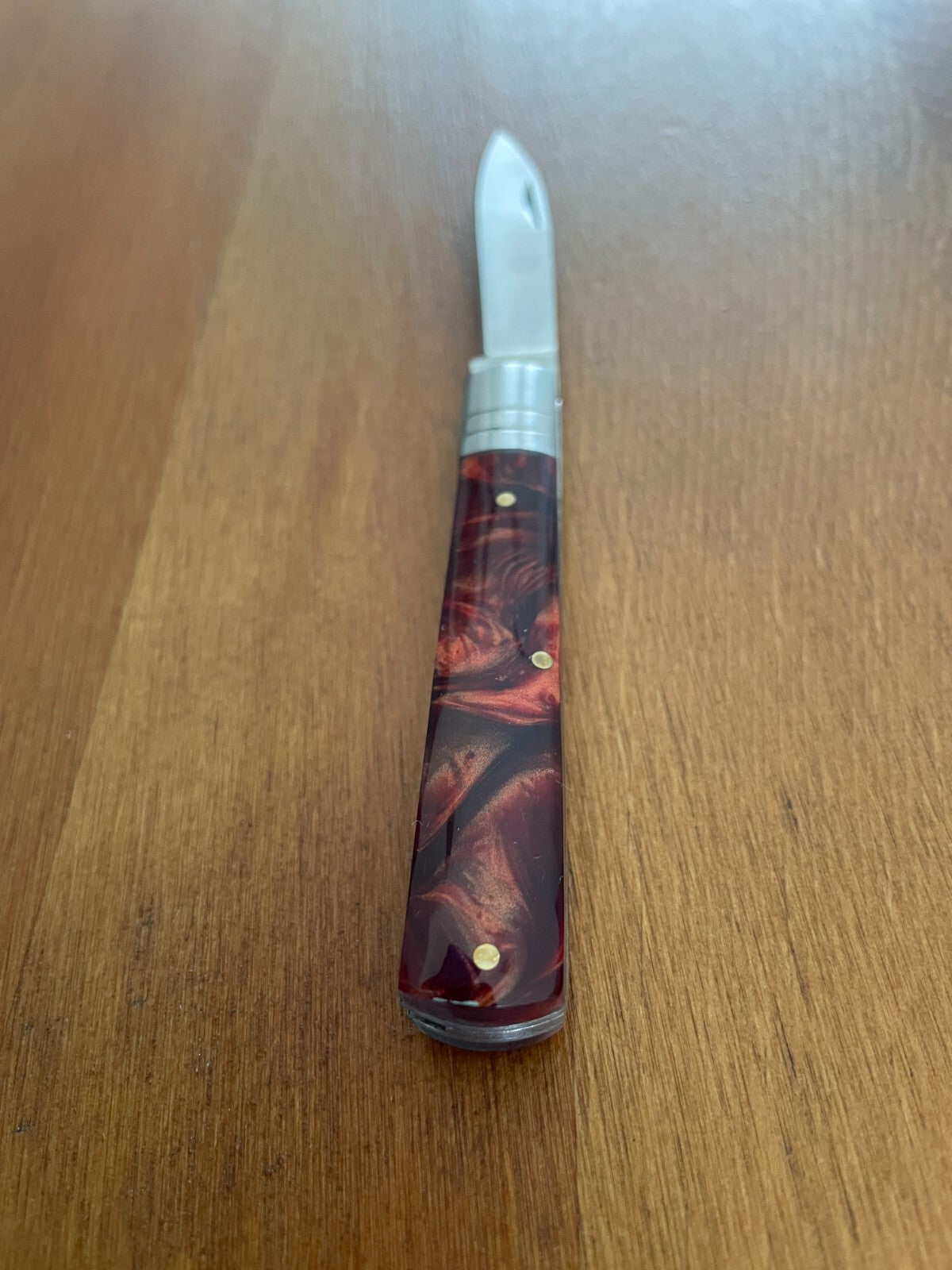 2.5" Made in Spain Navaja Albacete Classic Pocket Knife Brown Celluloid Handle