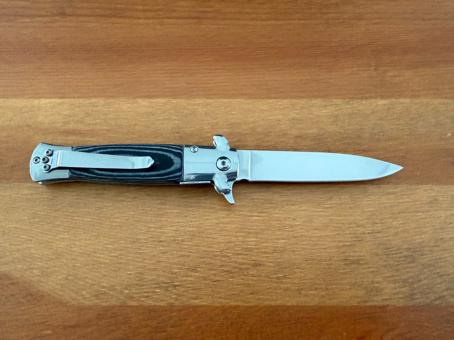 3.6" Stainless Steel Blade Spear Point Pocket Knife Micarta Scales Liner Lock