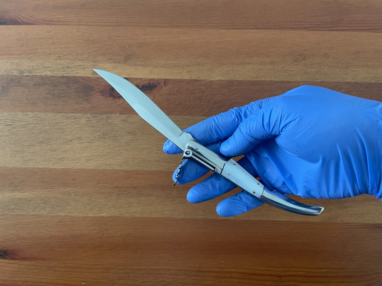 4.3" Arabian Style Navaja with Ratchet Pocket Knife Pearl Silk Model From Spain