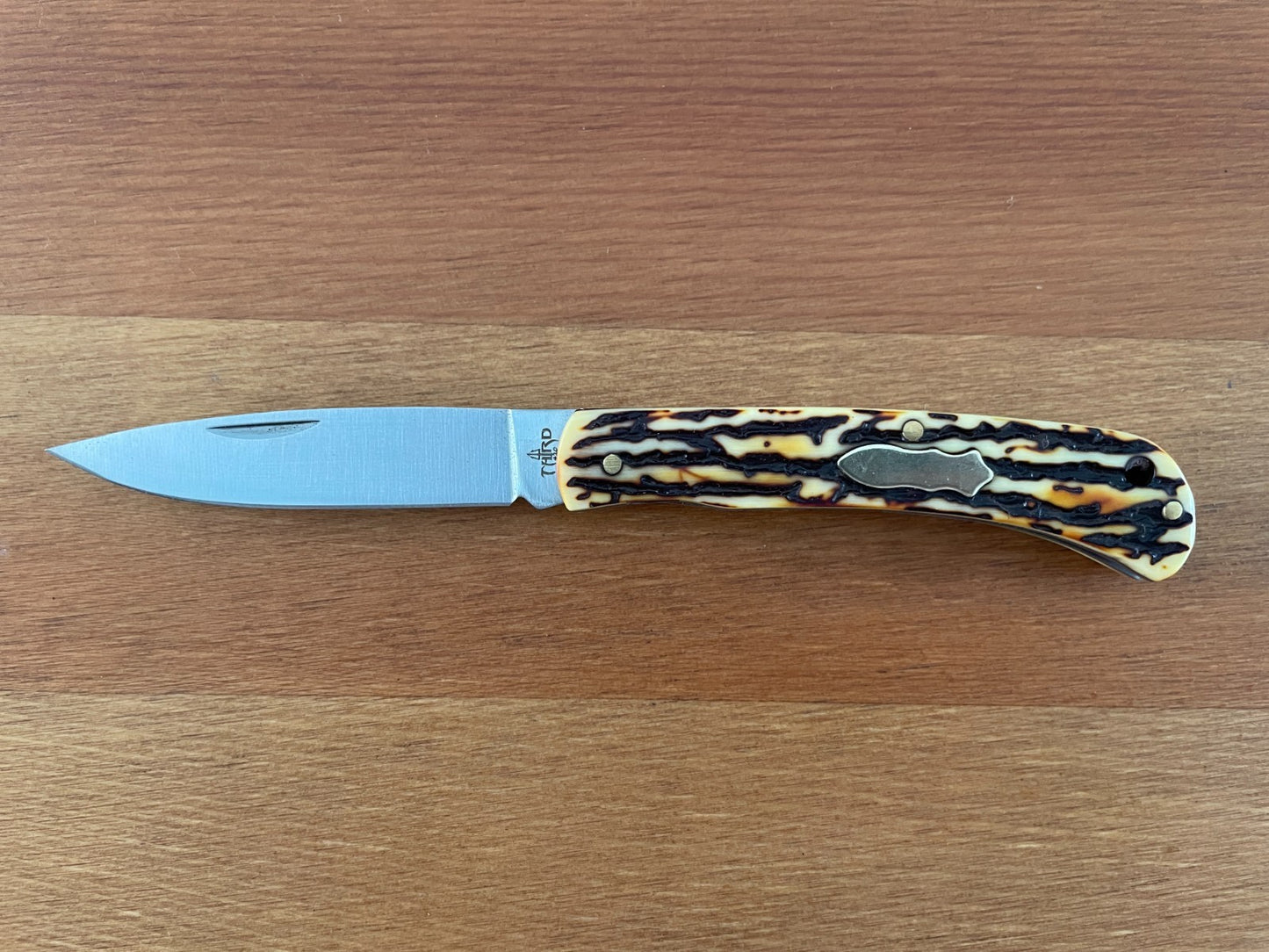 2.7" 420 Steel Blade Pocket Knife Small Navaja Deer Antler Imitation Scales