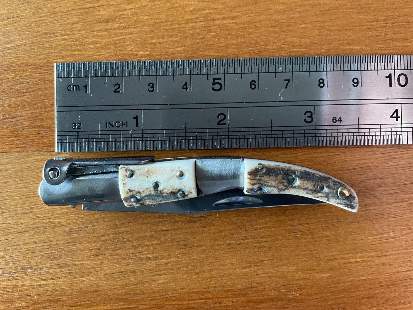 2.5" Arabian Folding Pocket Knife Deer Antler Scales Handmade in Spain