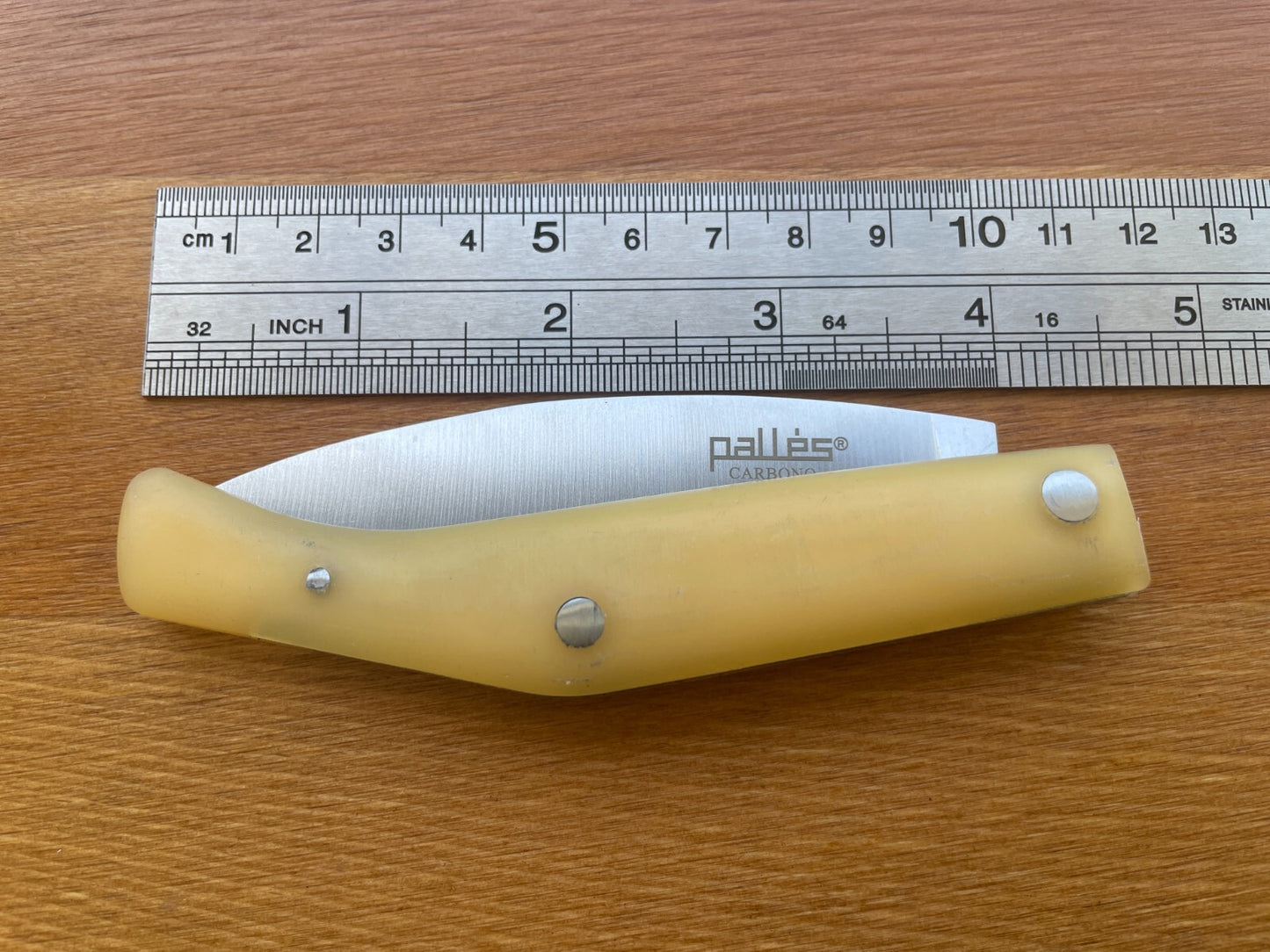 3.54" Pallés Carbono Navaja Pocket Knife Carbon Steel Blade ABS Handle Slipjoint