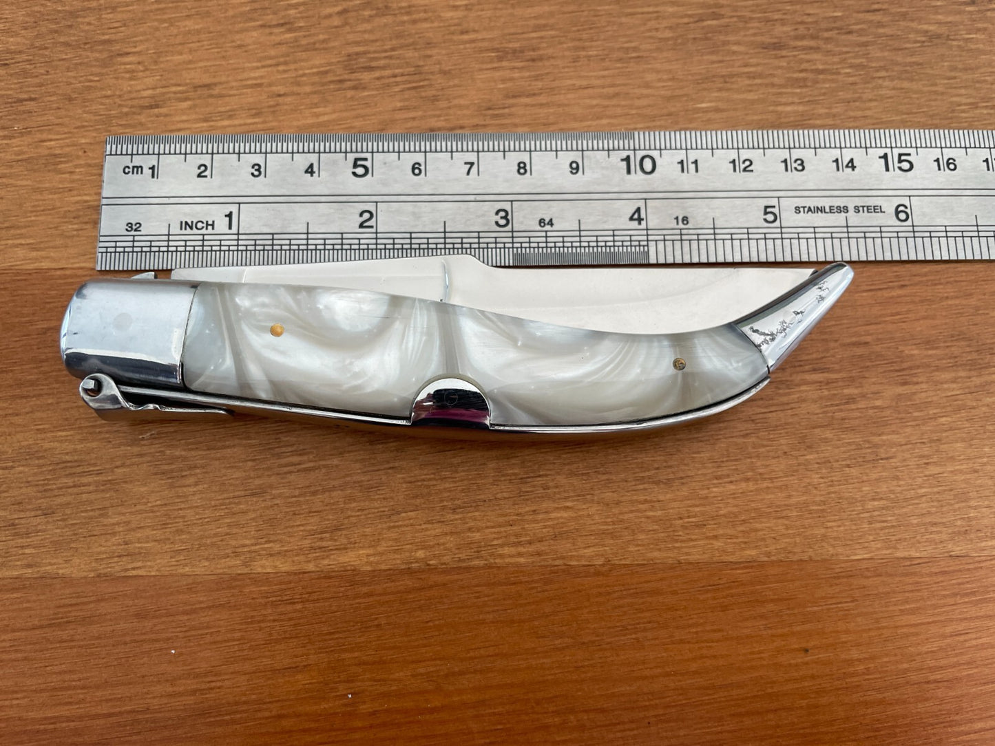 4.3" Spanish Navaja Teja Albacete Pocket Knife Nacre Imitation - US Seller