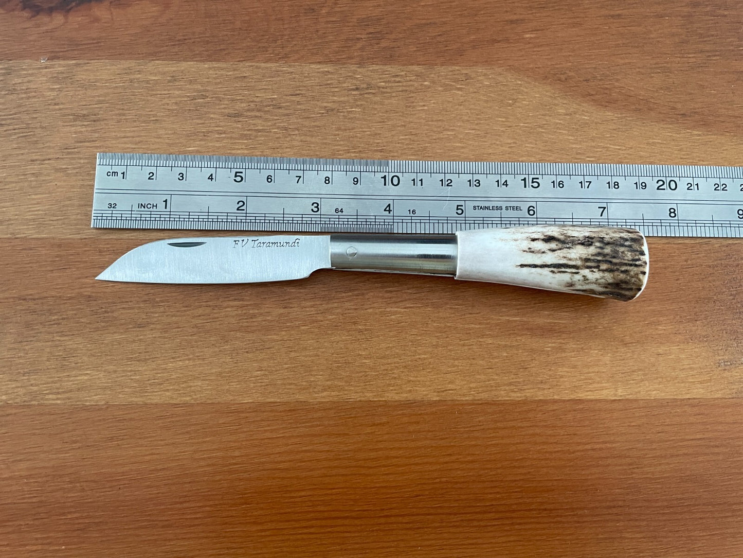 3.14" FV Taramundi Navaja Pocket Knife From Asturias Spain Deer Antler Handle
