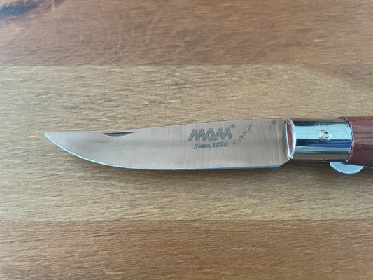 3.54" Portuguese Navaja MAM German Steel AISI 420 Bronze Titanium Blade