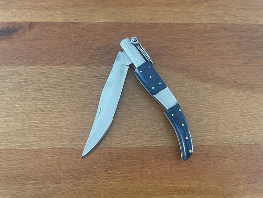 3.14" Arabian Folding Pocket Knife Blue Wood Scales Navaja Handcrafted in Spain