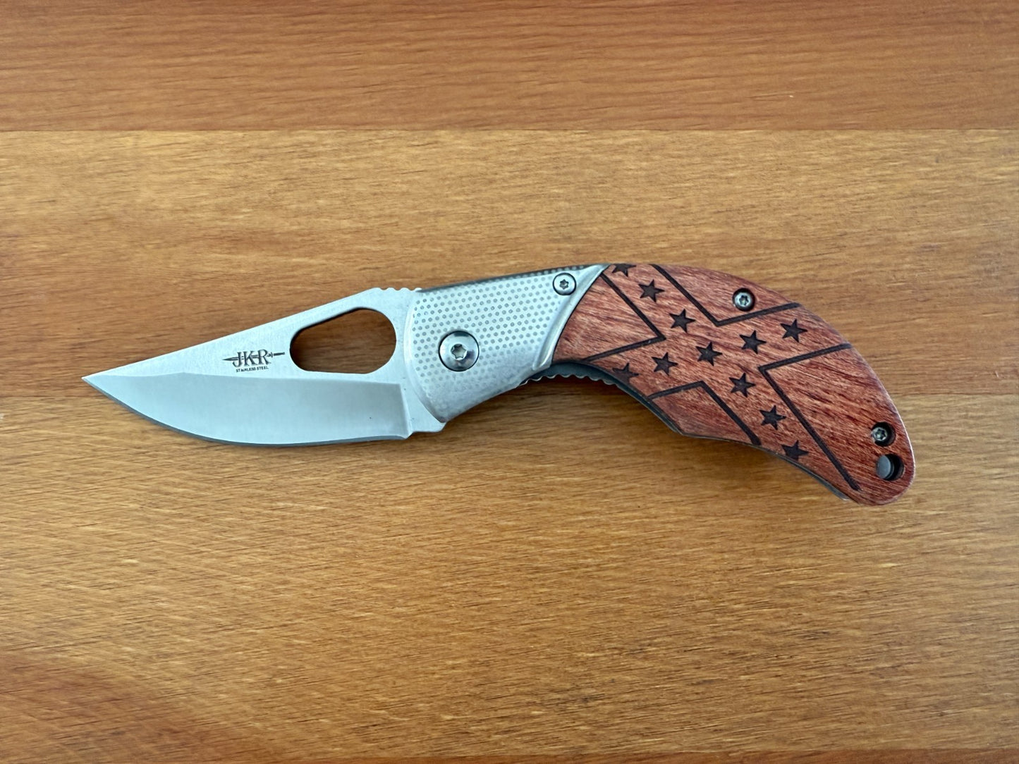 2.4" Blade Navaja Pocket Knife Rosewood Scales Liner Lock Pocket Clip - Spain