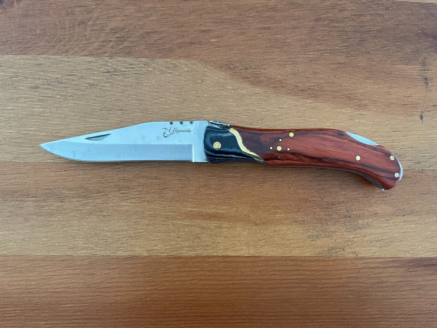 3.7” Navaja Laguiole Folding Pocket Knife Red Mikarta Handle Penknife Lockback