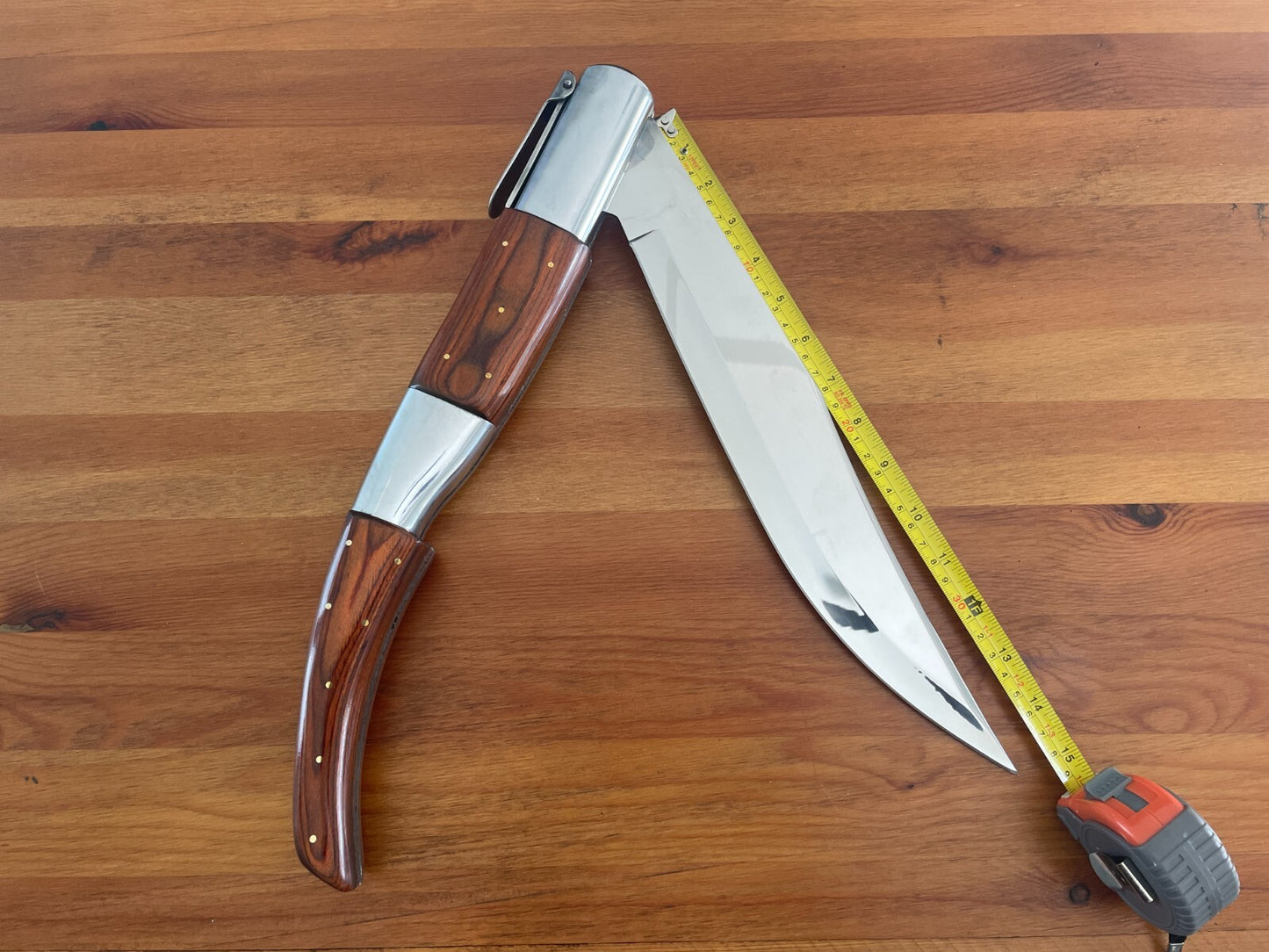 14" Gigantic Arabian Style Navaja Folding Knife Collectors Item Fully Functional