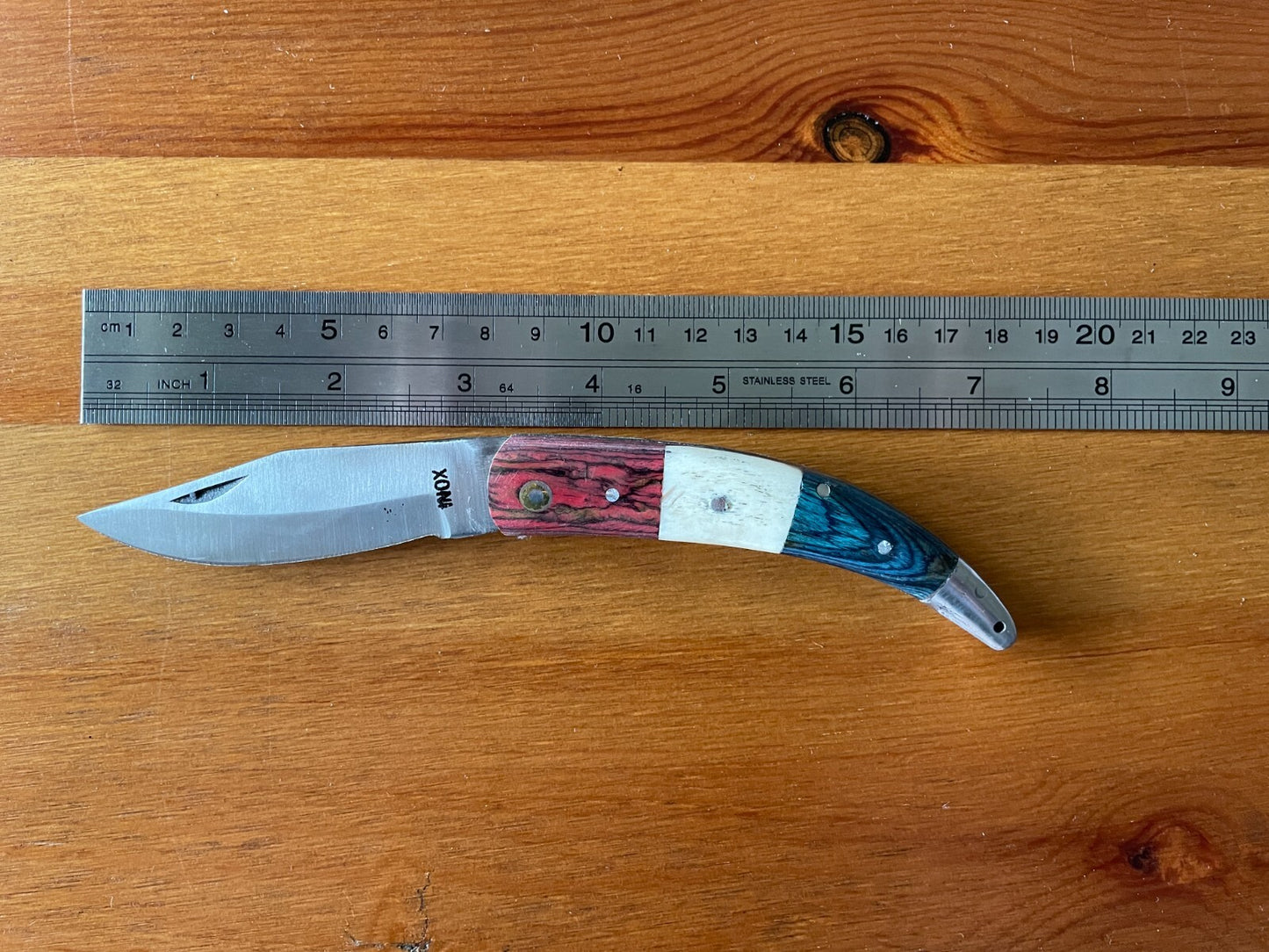 Spanish Navaja Pocket Knife 3.3” 3 color Wood Handle Handmade - USA Seller