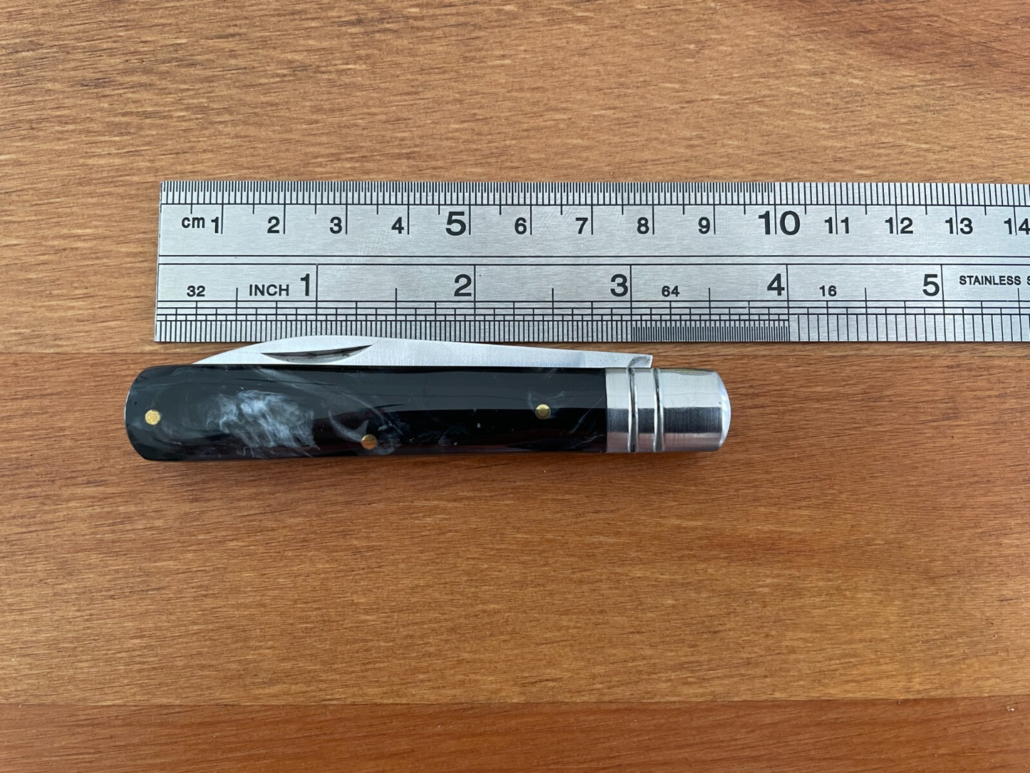 2.8" Made in Spain Navaja Albacete Classic Pocket Knife Black Celluloid Handle