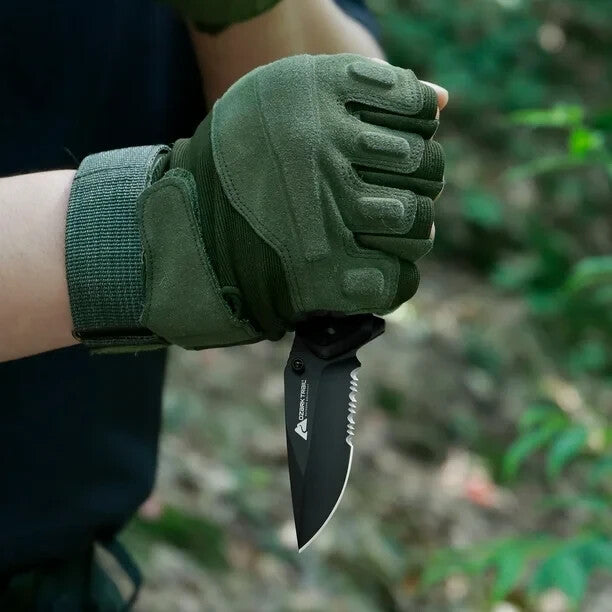2.8" Blade Ozark Trail Folding Knife High-Quality Aluminum Handle Pocket Clip